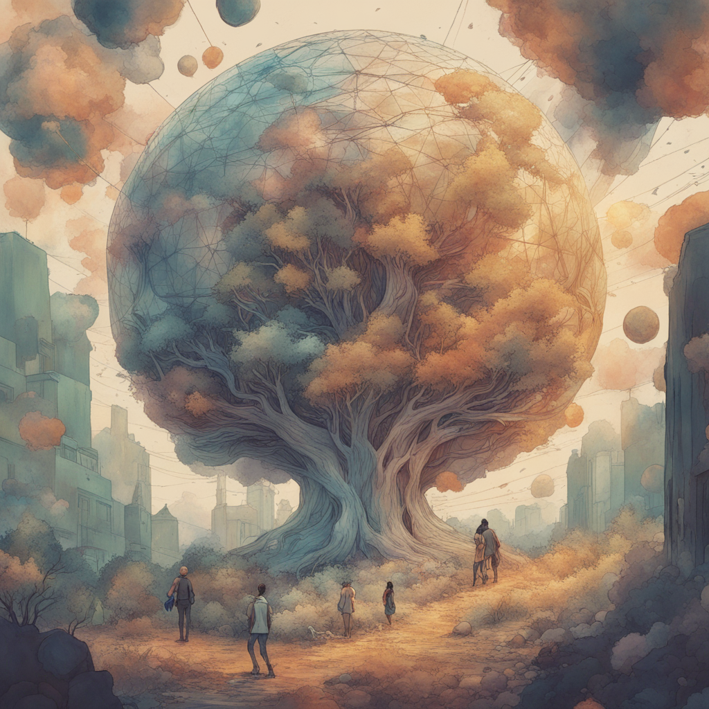 Artwork illustration for "What Cannot Be Uprooted", verse number 54 from the Dao DeGen collection