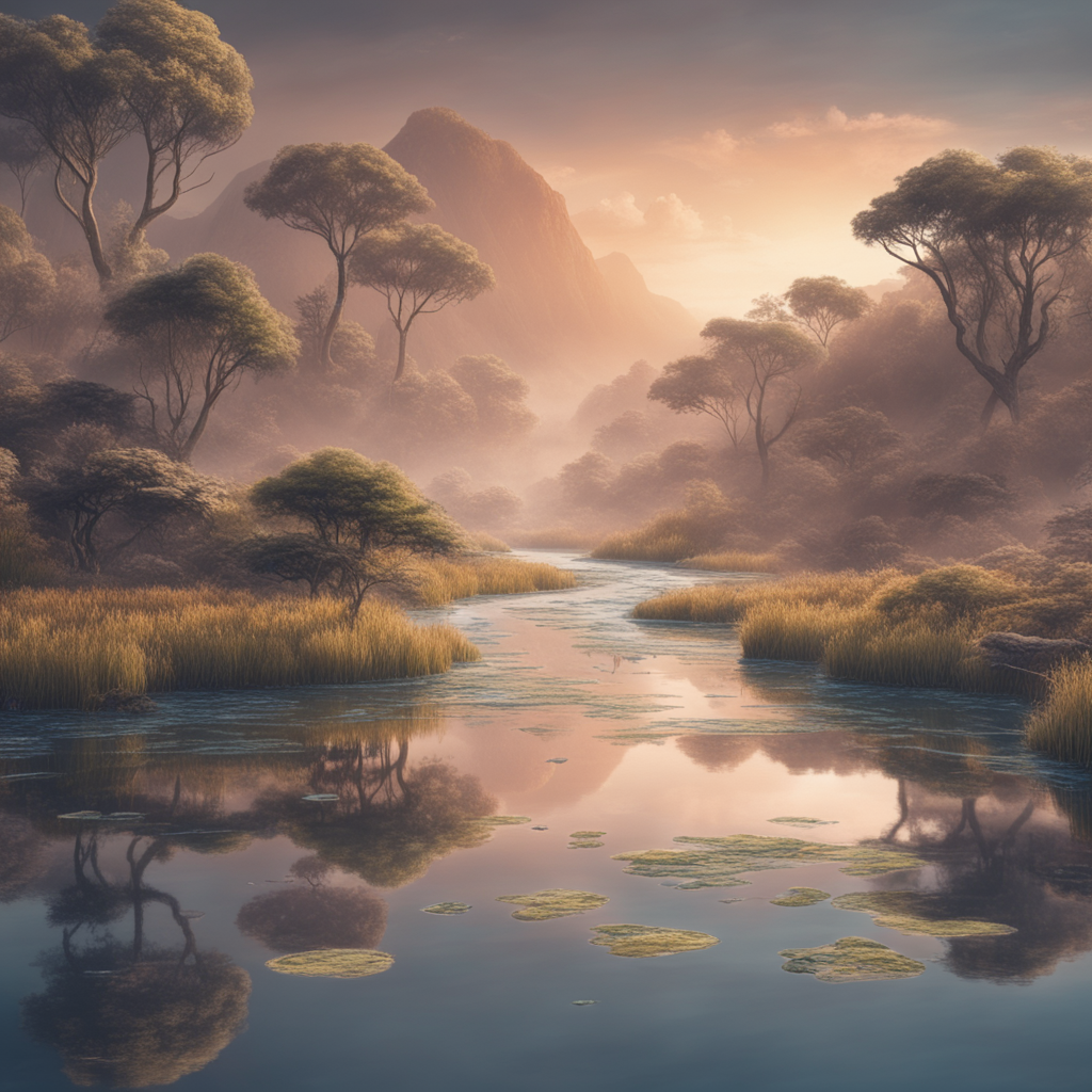 Artwork illustration for "The Watershed Protocol", verse number 61 from the Dao DeGen collection